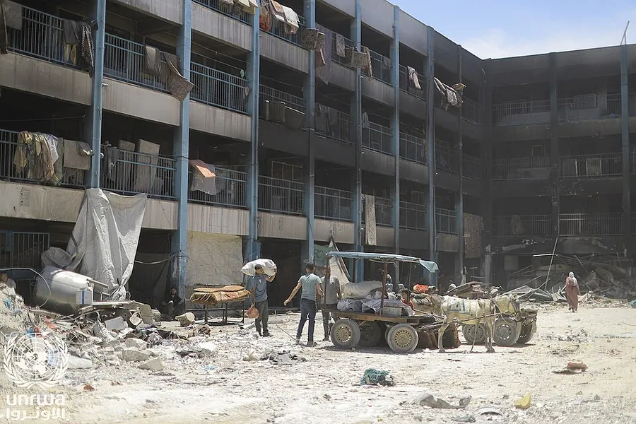 Escombros y edificios destruidos en el campo de refugiados de Yabalia, Gaza